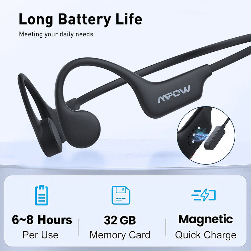 Mpow BH660 Bluetooth Bone Conduction Sport Headphones, Open-Ear Wrieless Running Headphones