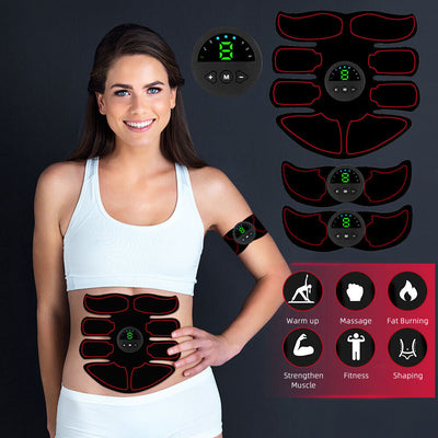 Rechargeable Abdominal Muscle Stimulator Trainer Abs Fitness Excersize Gear 6 Modes 19 Intensities