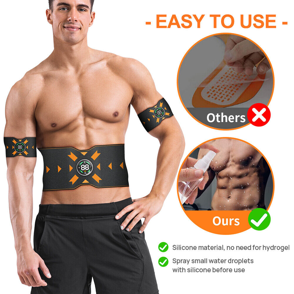 Electric Fitness Vibration Belt Remote Control EMS Muscle Stimulator  Heating Warm Belly Abdominal Body Slimming Belt Weight Loss 