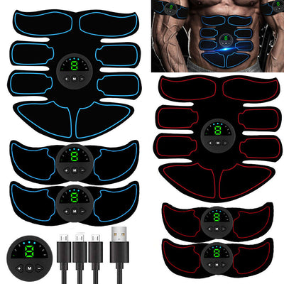 Rechargeable Abdominal Muscle Stimulator Trainer Abs Fitness Excersize Gear 6 Modes 19 Intensities