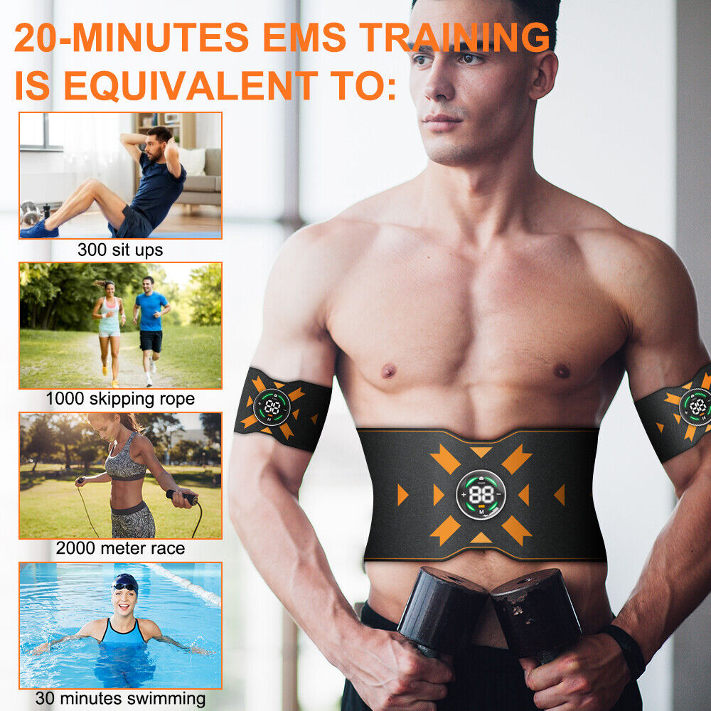 Ems Abdominal Muscle Stimulator Ceinture Electrostimulateur Toner Abs  Trainer Toning Belt Fitness Exercice Workout Home Gym Equipment