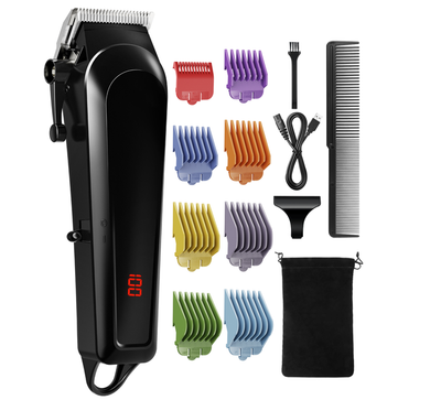 081BB Mens Hair Clipper with 8 Combs