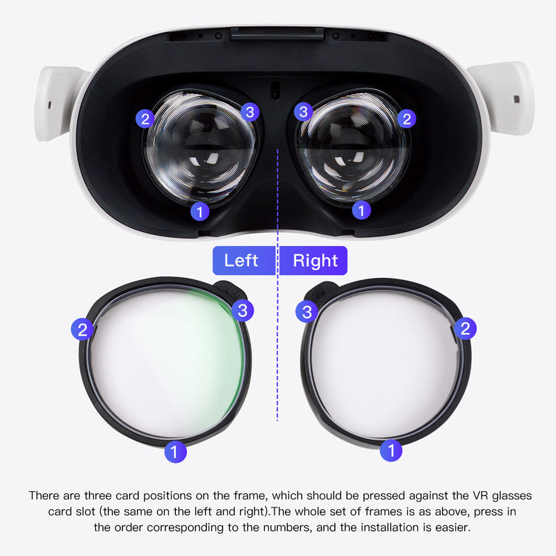 New Quest2 Lens Myopia Anti Blue Light Magnetic Glasses Frame Quick Disassemble Inserts VR Prescription Lenses For Oculus Quest 2