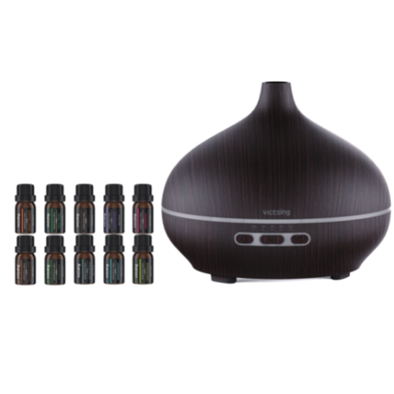 Aromatherapy Diffuser, 500ml Essential Oil Diffuser, Set with 6*10ML Essential Oils