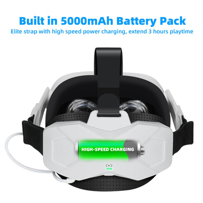 Head Strap with 5000mAh Battery for Meta/Oculus Quest 2