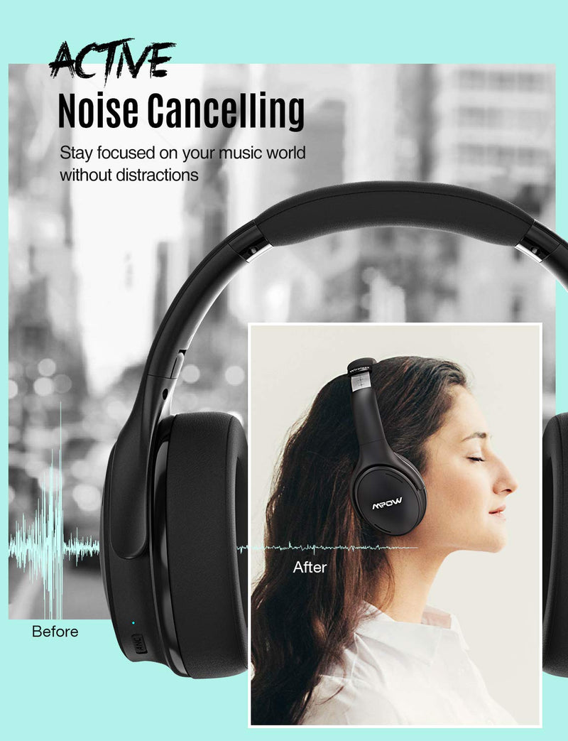 Mpow H19 IPO Bluetooth Active Noise Cancelling Headphones