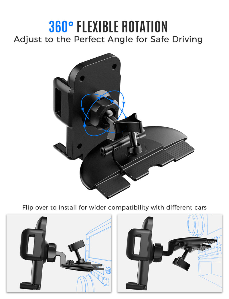 Supporto per telefono per auto Mpow CA051B, supporto per telefono per auto con slot per CD