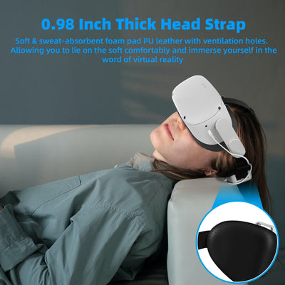 Head Strap with 5000mAh Battery for Meta/Oculus Quest 2