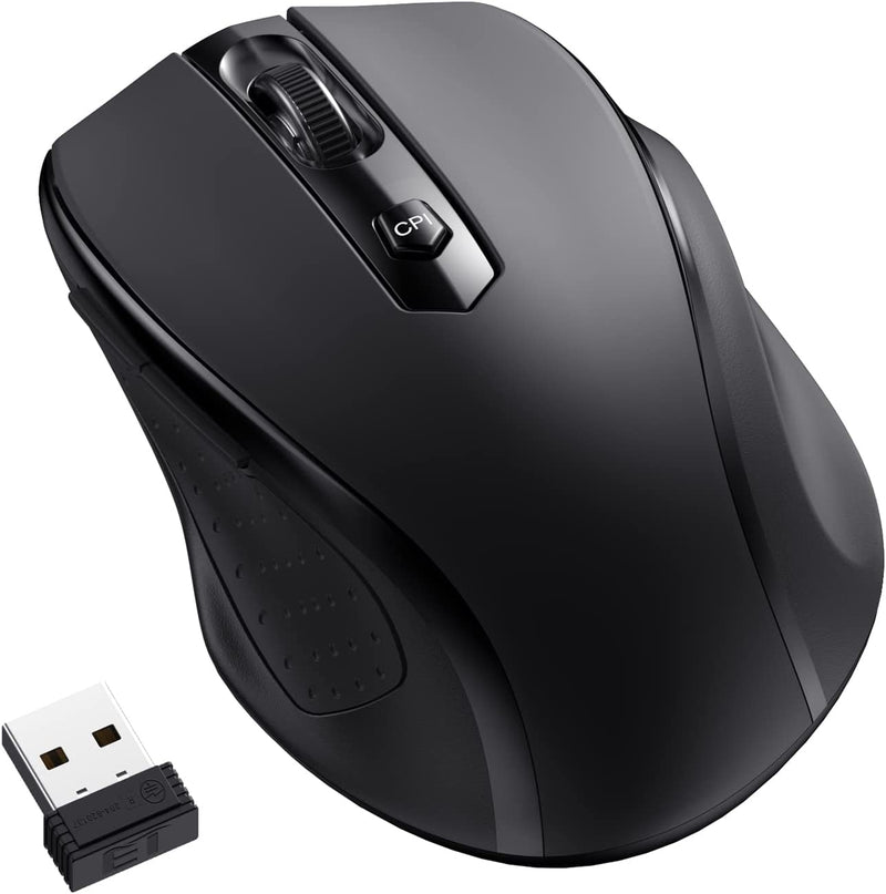 HOTWEEMS D-09 Wireless Mouse for Laptop - Ergonomic Plus Computer USB Cordless Mice