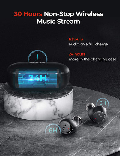 Mpow M7 True Wireless Earbuds with Deep Bass, L/R Mono/Stereo Modes