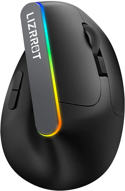 Wireless Ergonomic Mouse, RGB Vertical Mouse,800-1600 DPI for Laptop