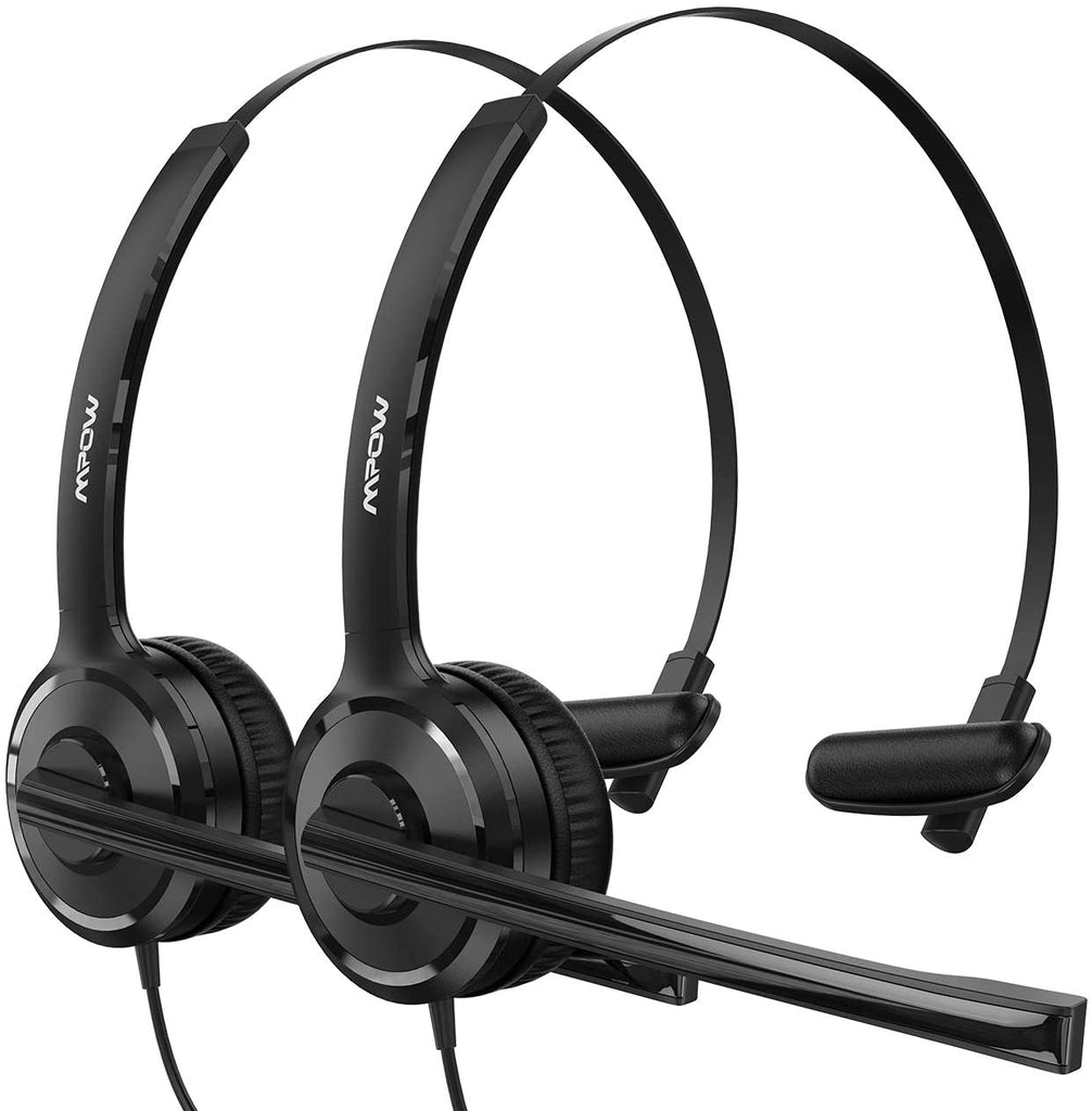 (2 Pack) Mpow Single-Sided USB Headset with Microphone