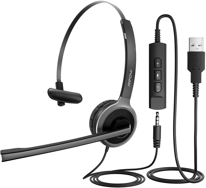 Mpow Single Sided USB Headset with Microphone MPOW