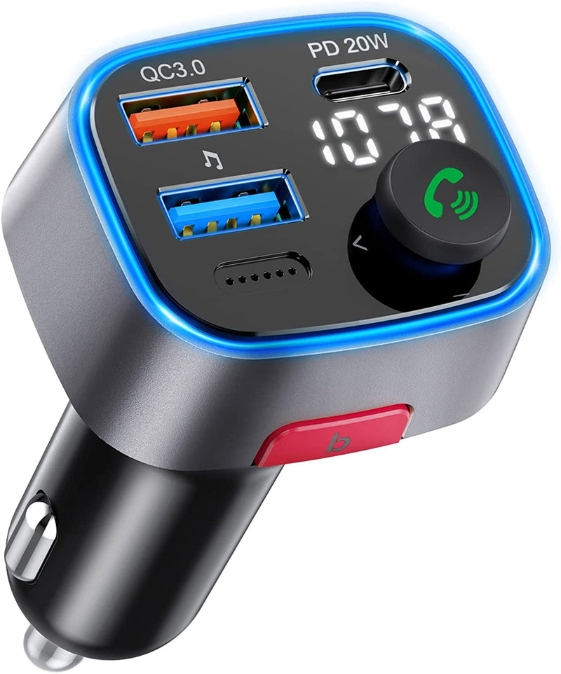 Bluetooth V5.0 Bluetooth FM Transmitter for Car, QC3.0 & PD 20W Wirele –  MPOW