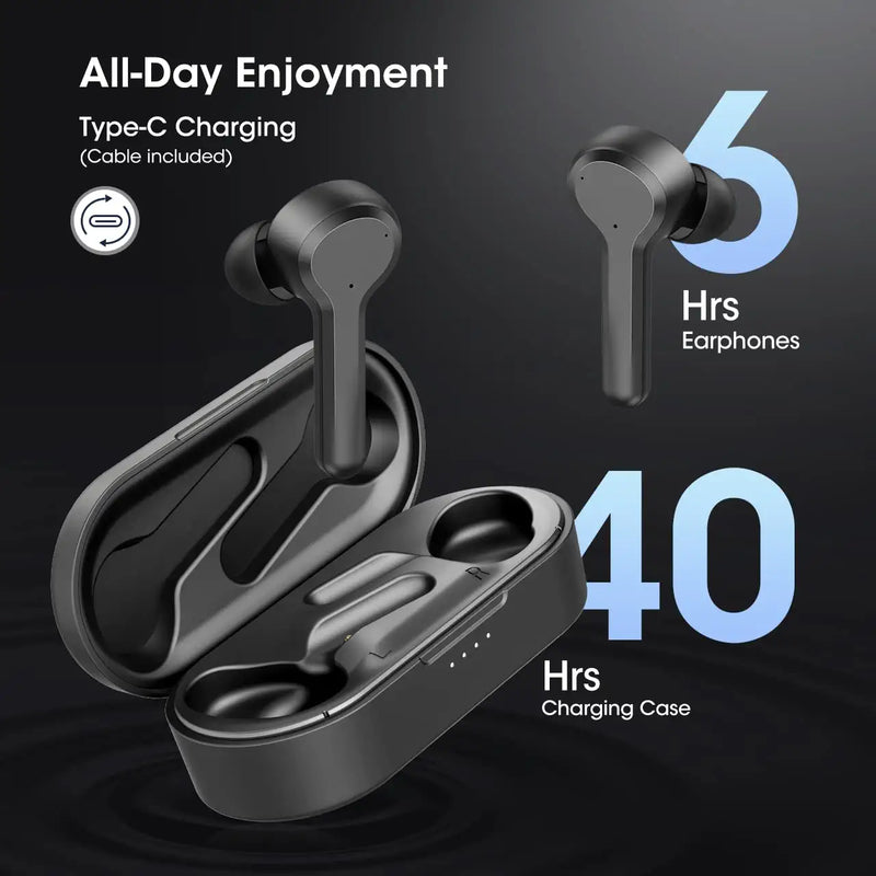 Wireless Earbuds in Ear 4 Mic Noise Cancelling Call Bluetooth