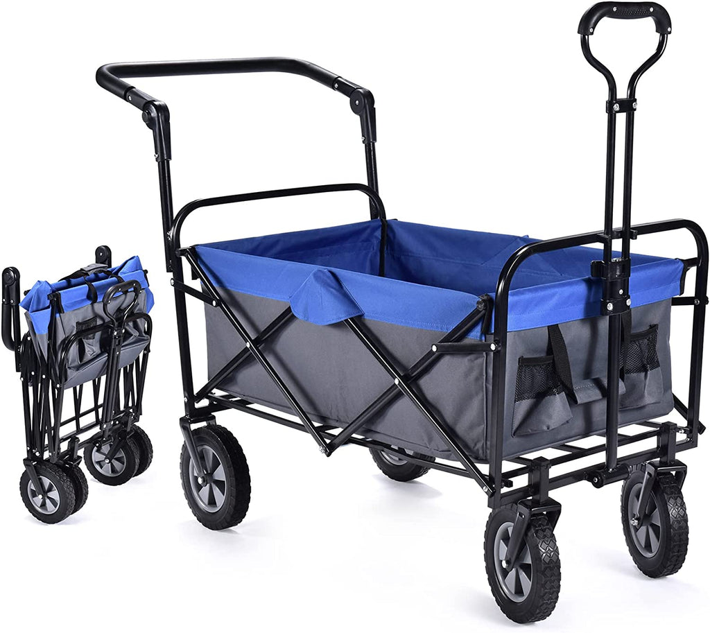 Heavy Duty Foldable Wagon Cart: Portable Utility Collapsible Wagon, Al –  MPOW