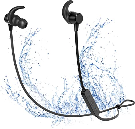 Wireless Bluetooth Earbuds 20H Playtime HD Bass Sound/IPX7 Waterproof/Magnetic in Ear
