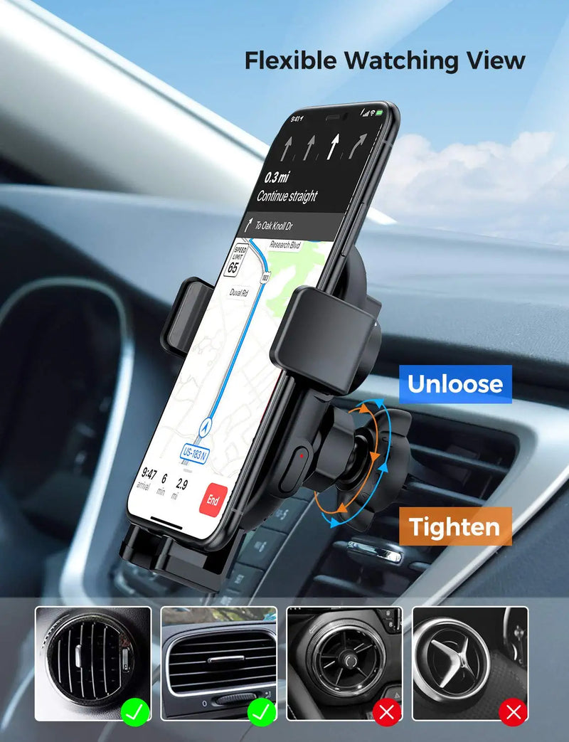 Wireless Car Charger Mount, MAX 10W Car Phone Holder Mount Wireless Charging