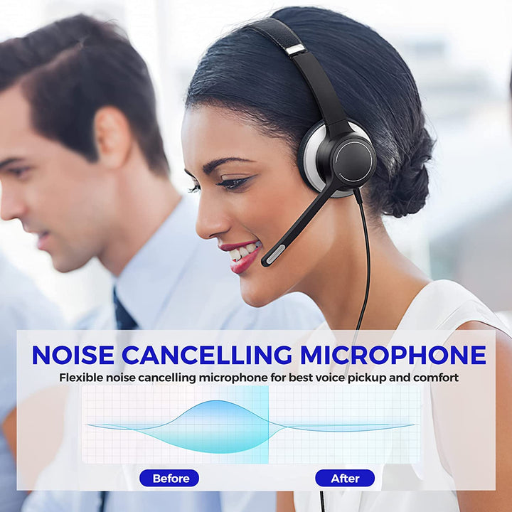 Call Centre Best Headset For Laptop Calls FiberME7000- DIRECT USB