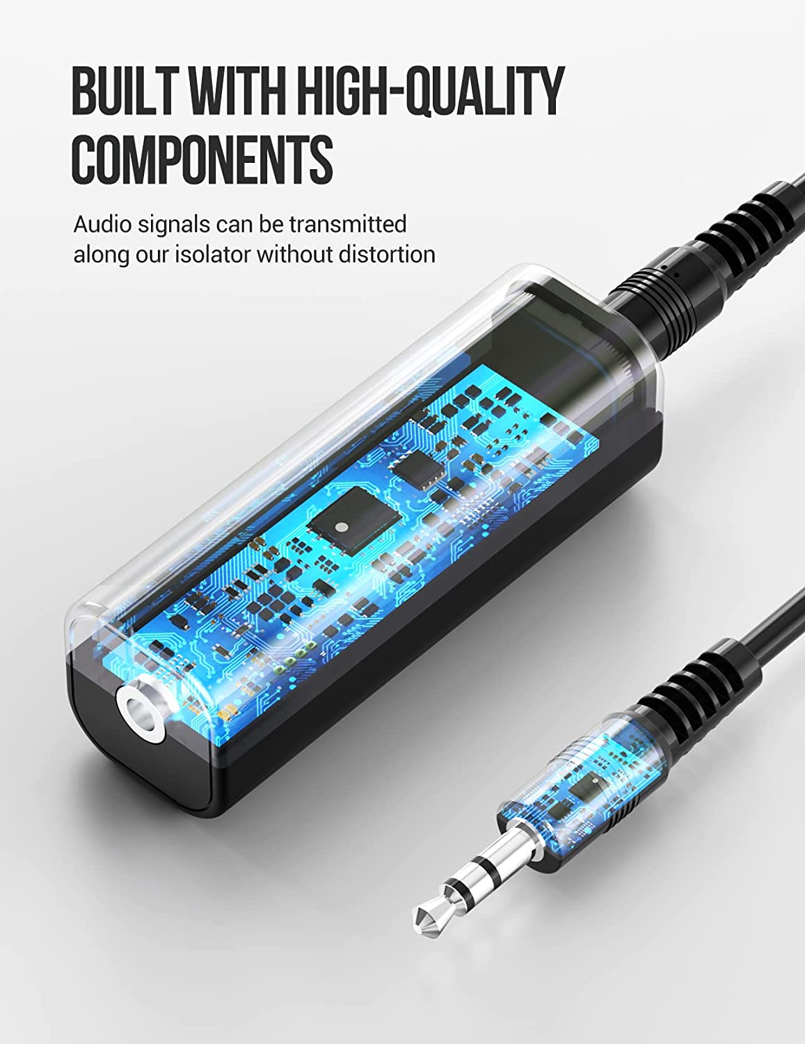 Ground Loop Noise Isolator for Car Audio/Home Stereo System with 3.5mm ...