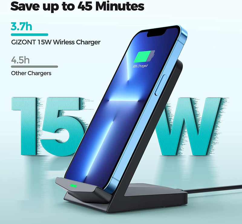 15W Fast Qi iPhone Wireless Charger Compatible with iPhone 13/12 /11Pro, Galaxy