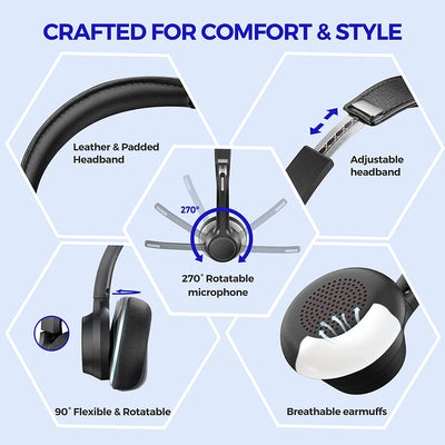 USB Headsets with Microphone, Computer Headset for Laptop