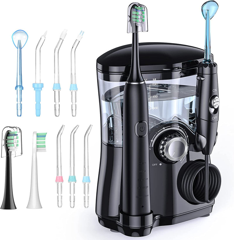 Water Flosser and Toothbrush Combo in One, 600ml Oral Irrigator