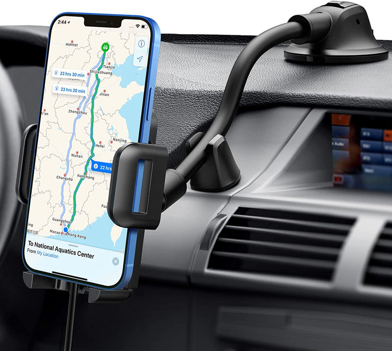 Phone Mount for Car, 2 in 1 Dashboard Windshield Phone Holder with Stabilizer
