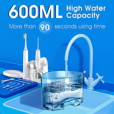 Water Flosser and Toothbrush Combo in One with 7 Jet Tips