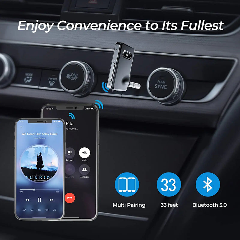 Mpow 5.0 Bluetooth Aux Receiver for Car