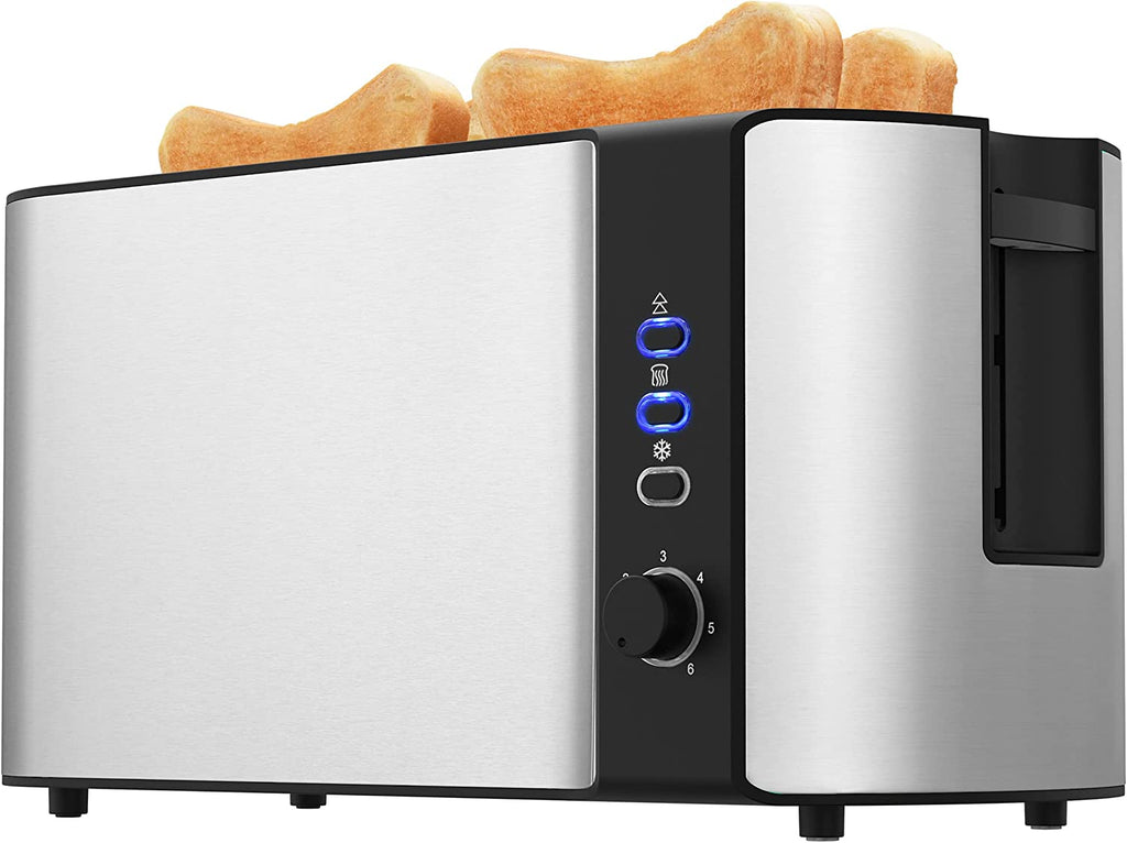 Toaster 4 Slice, Long Slot Toaster 2 Slice, Extra-Wide Stainless Steel –  MPOW