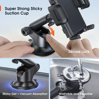 Long Arm Dashboard Windshield Phone Mount