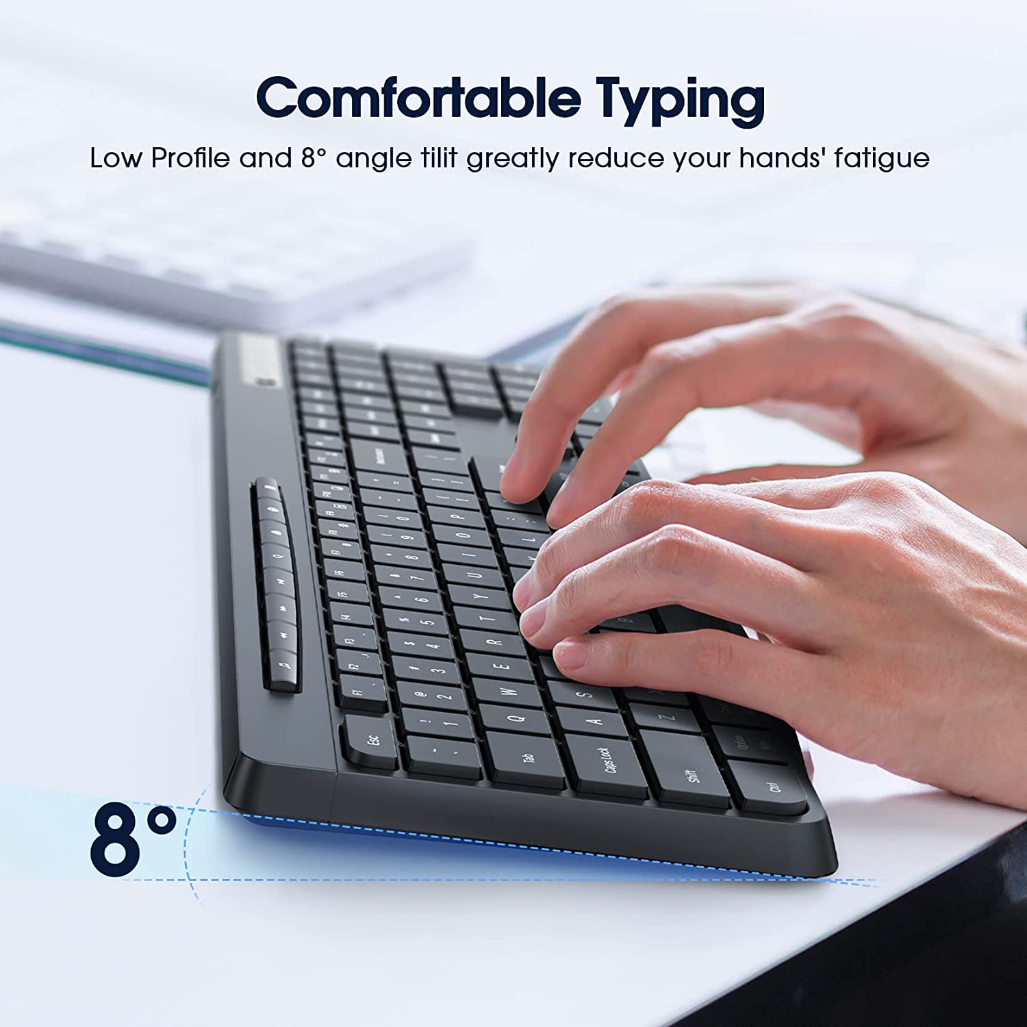 Wireless Keyboard Multi-Device, 2.4G & Dual Bluetooth Computer Keyboar ...