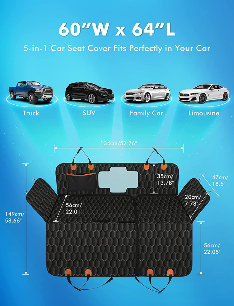 093BB 4-in-1 Dog Car Seat Cover