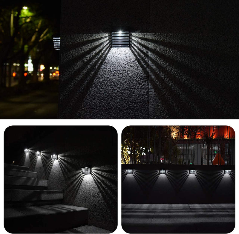 283AW Solar Fence Light White Light (4 Pack)