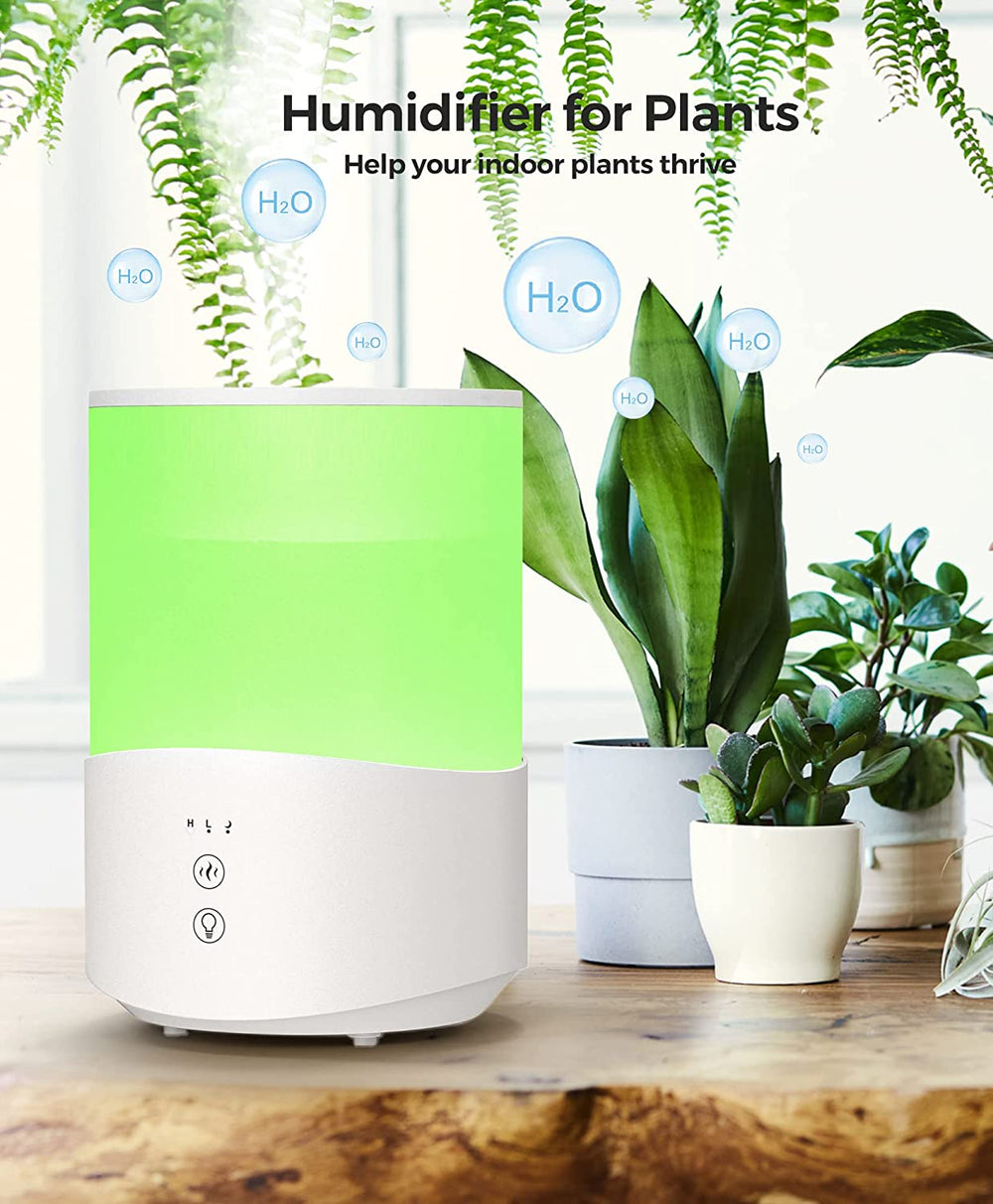 plant humidifier indoor MPOW Humidifiers for Bedroom with 7 Color Lights