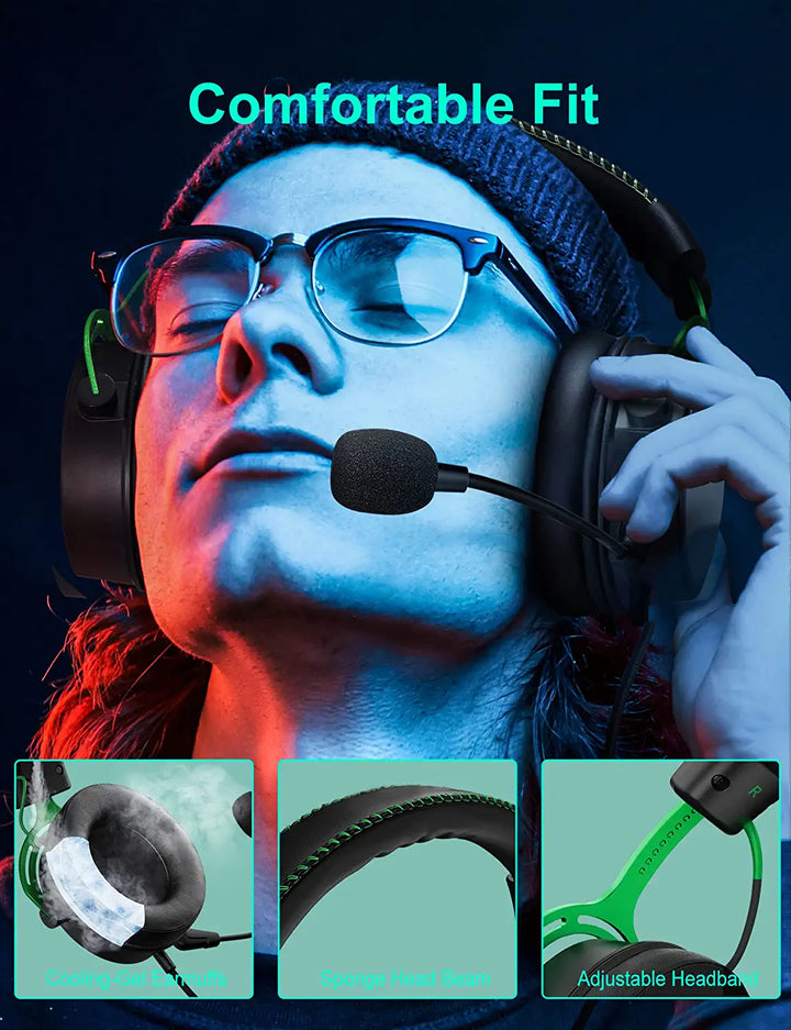 Cuffie Gaming MPOW EG11 BH502A Surround Sound - Nero/Rosso, Microfono E Cancellazione Rumore