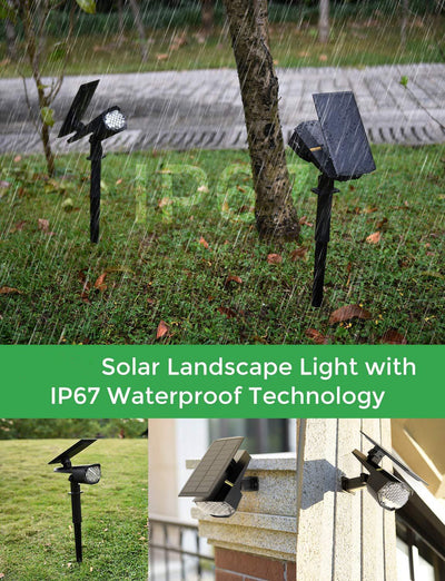 CD237 Solar Landscape Spotlights Outdoor Pro 2 Pack