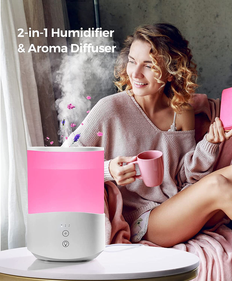 MPOW Humidifiers for Bedroom with 7 Color Lights