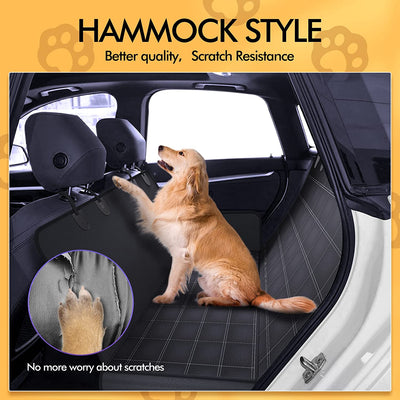 4-in-1Dog Car Seat Cover for Back Seat, 100% Waterproof Dog Car Seat Cover