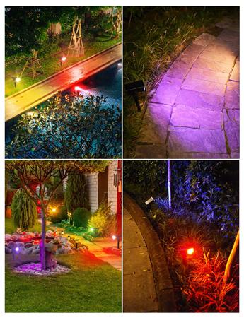 CD190 Solar Landscape Spotlights Multi-Color, 2 Pack