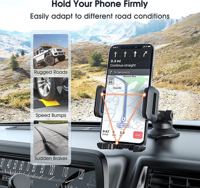 Long Arm Dashboard Windshield Phone Mount