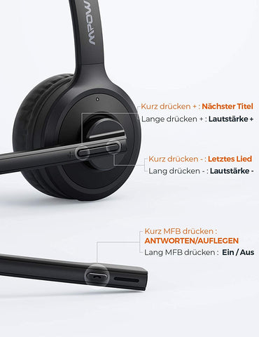 [wholesale: $15-$30 /piece] Mpow M5 Pro Drahtloses Headset Bluetooth Mit Mikrofon