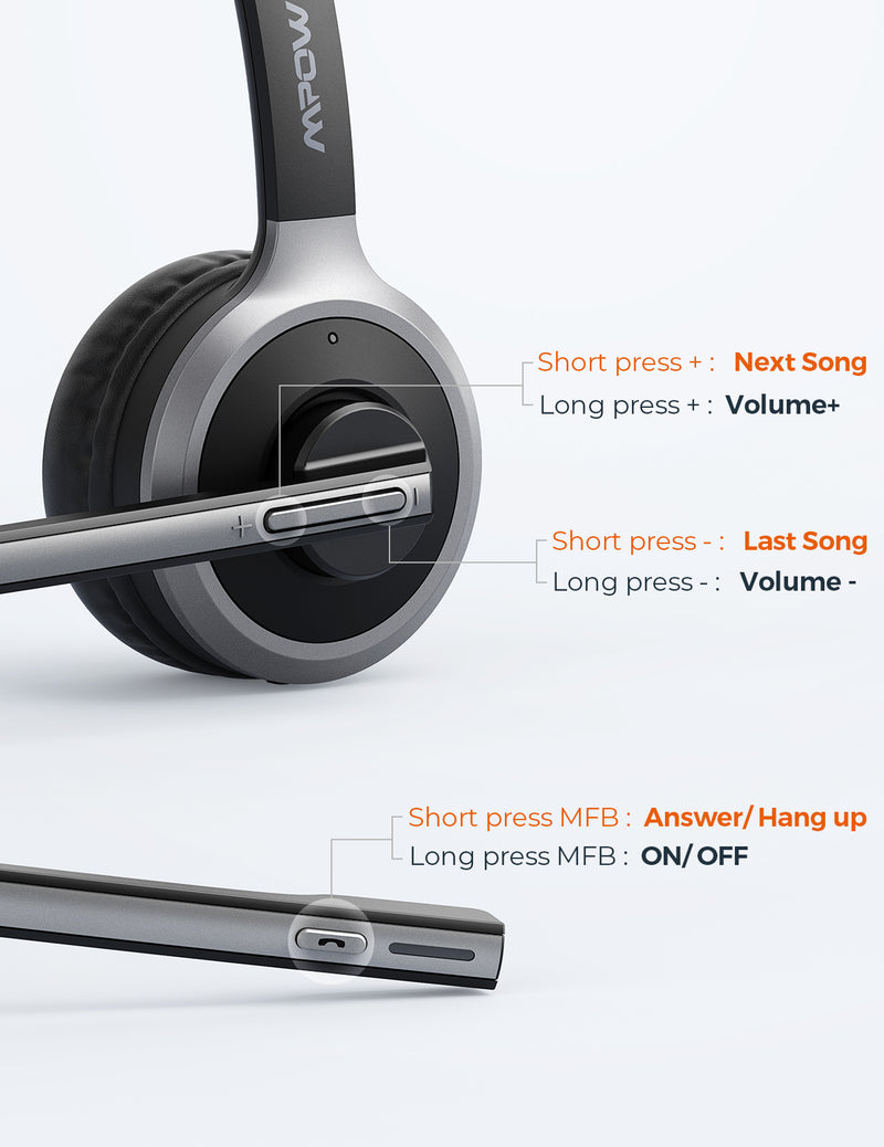 [wholesale: $15-$30 /piece] Mpow M5 Pro Bluetooth Headset V5.0