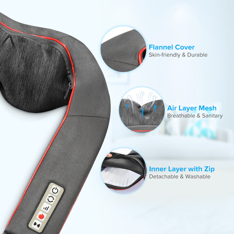 HP092 Shiatsu Back Shoulder Massager with Heat (UK ONLY)