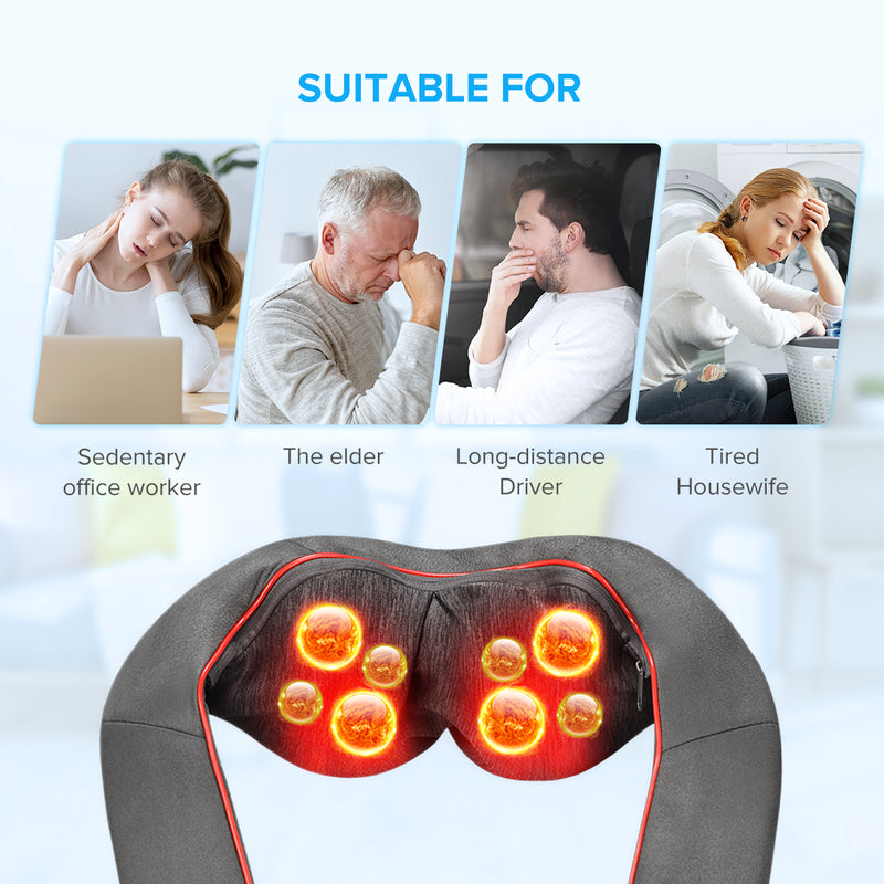 HP092 Shiatsu Back Shoulder Massager with Heat (UK ONLY)