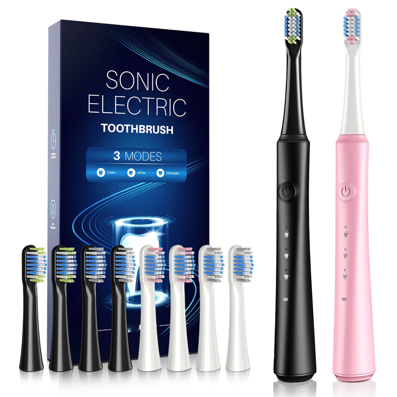 142AP Dual Sonic Electric Toothbrush With 8 Heads