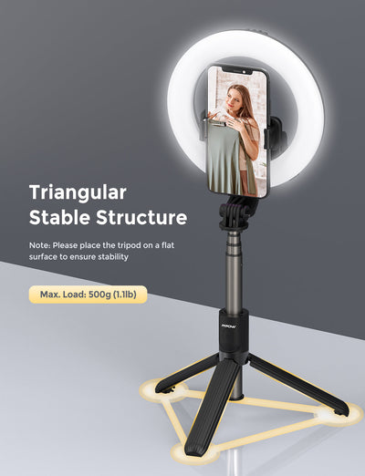 Mpow PA213B Ring Light with Tripod Stand & Phone Holder(tiktok)