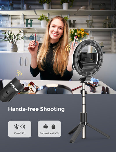 Mpow PA213B Ring Light with Tripod Stand & Phone Holder