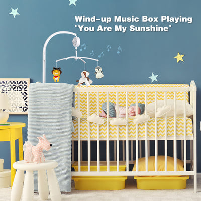 34 inch Long Extended Baby Crib Mobile Music Box